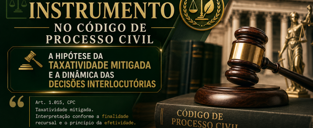 O Agravo de Instrumento (art. 1.015) no Código de Processo Civil: A Hipótese da Taxatividade Mitigada e a Dinâmica das Decisões Interlocutórias
