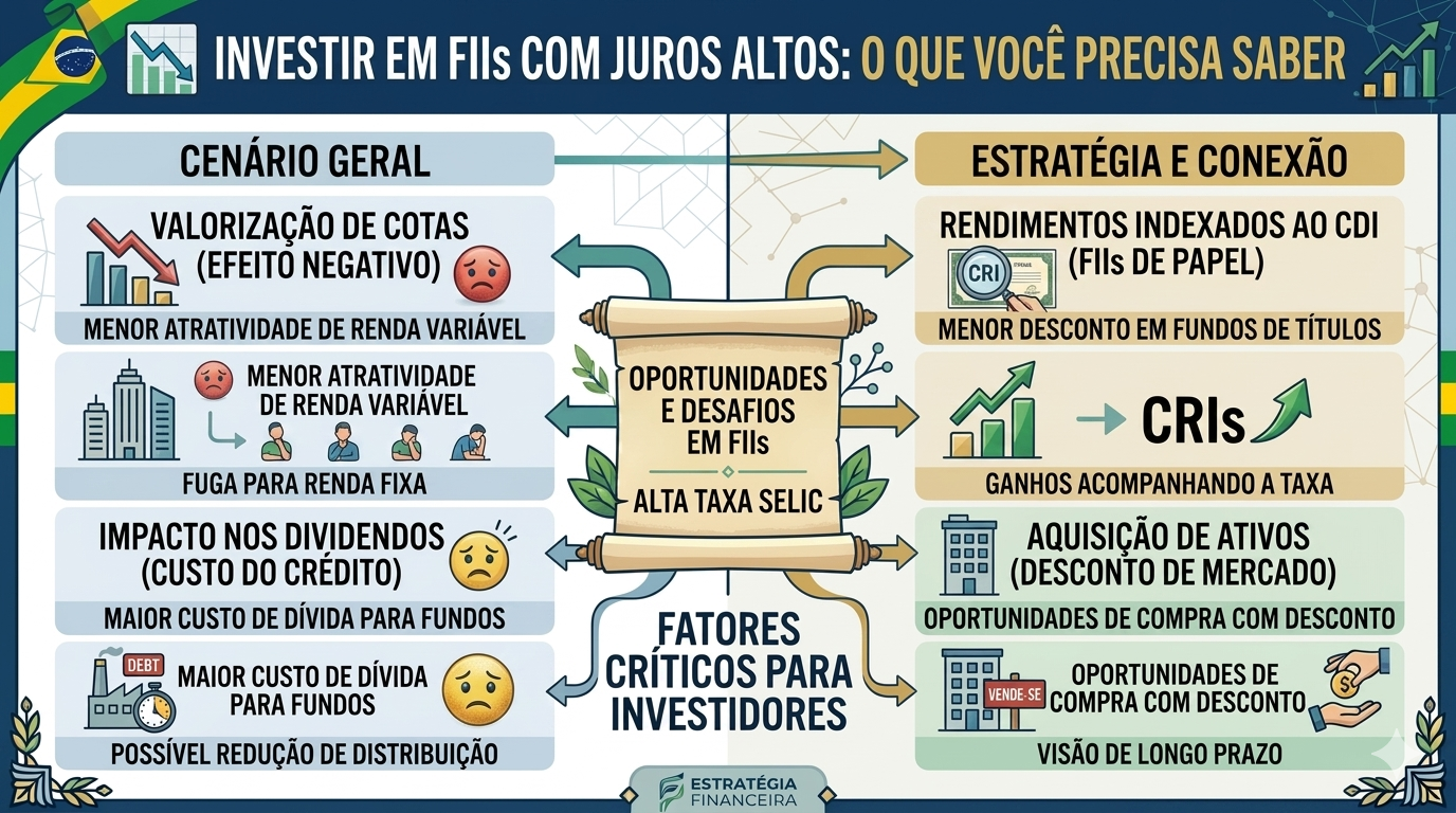 Investir em FIIs com juros altos pode te trazer prejuízo.