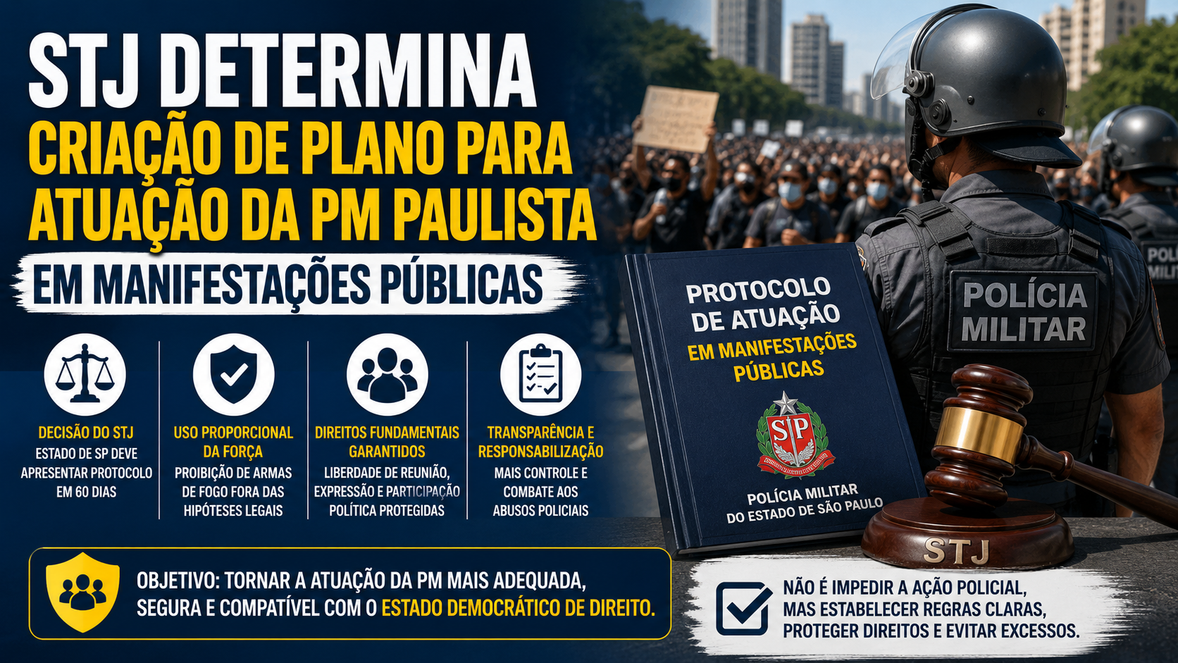 7 Pontos da Decisão do STJ sobre a Atuação da PM em Manifestações Públicas.