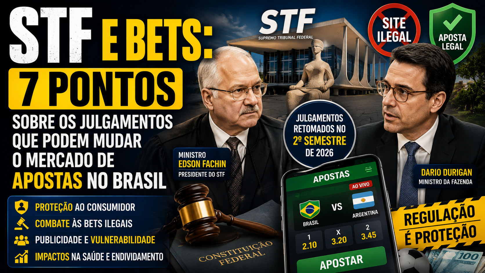 STF e Bets: 7 pontos sobre os julgamentos que podem mudar definitivamente o mercado de apostas no Brasil
