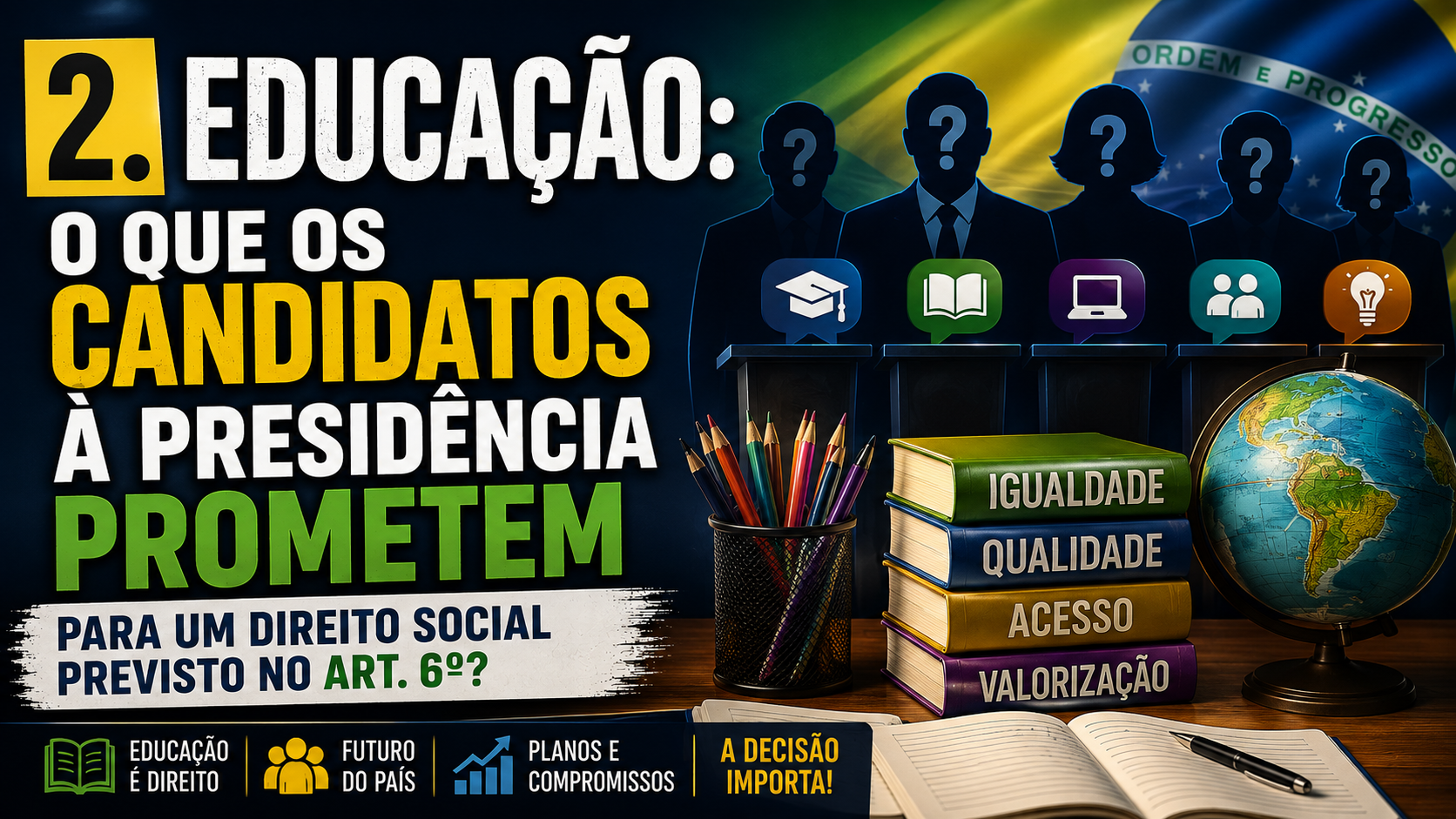 Educação: o que os candidatos à Presidência prometem para um direito social previsto no art. 6º?