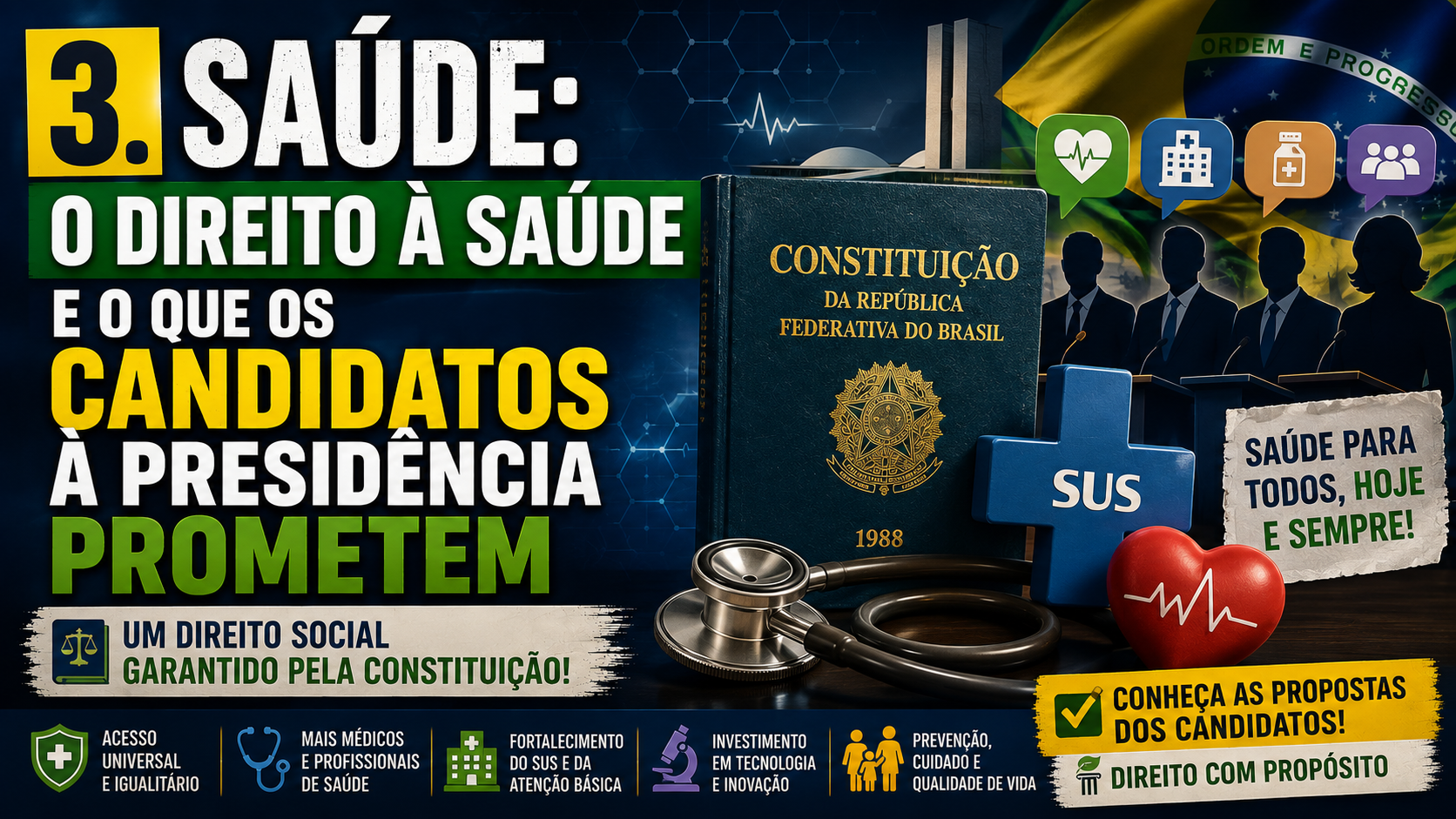 Saúde: o direito à saúde (art. 196) e o que os candidatos à Presidência prometem para um direito social garantido pela Constituição?