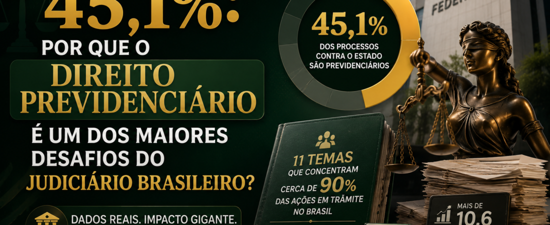 45,1%: por que o Direito Previdenciário se tornou um dos maiores desafios do Judiciário brasileiro?