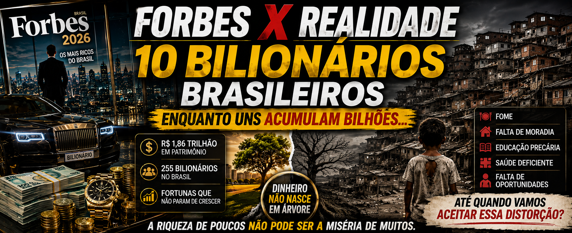 Forbes x Realidade: 10 Bilionários Brasileiros e o Debate sobre a Concentração de Riqueza