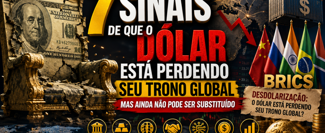 7 Sinais de que o Dólar Está Perdendo Seu Trono Global e a desdolarização já está aí — Mas Ainda Não Pode Ser Substituído