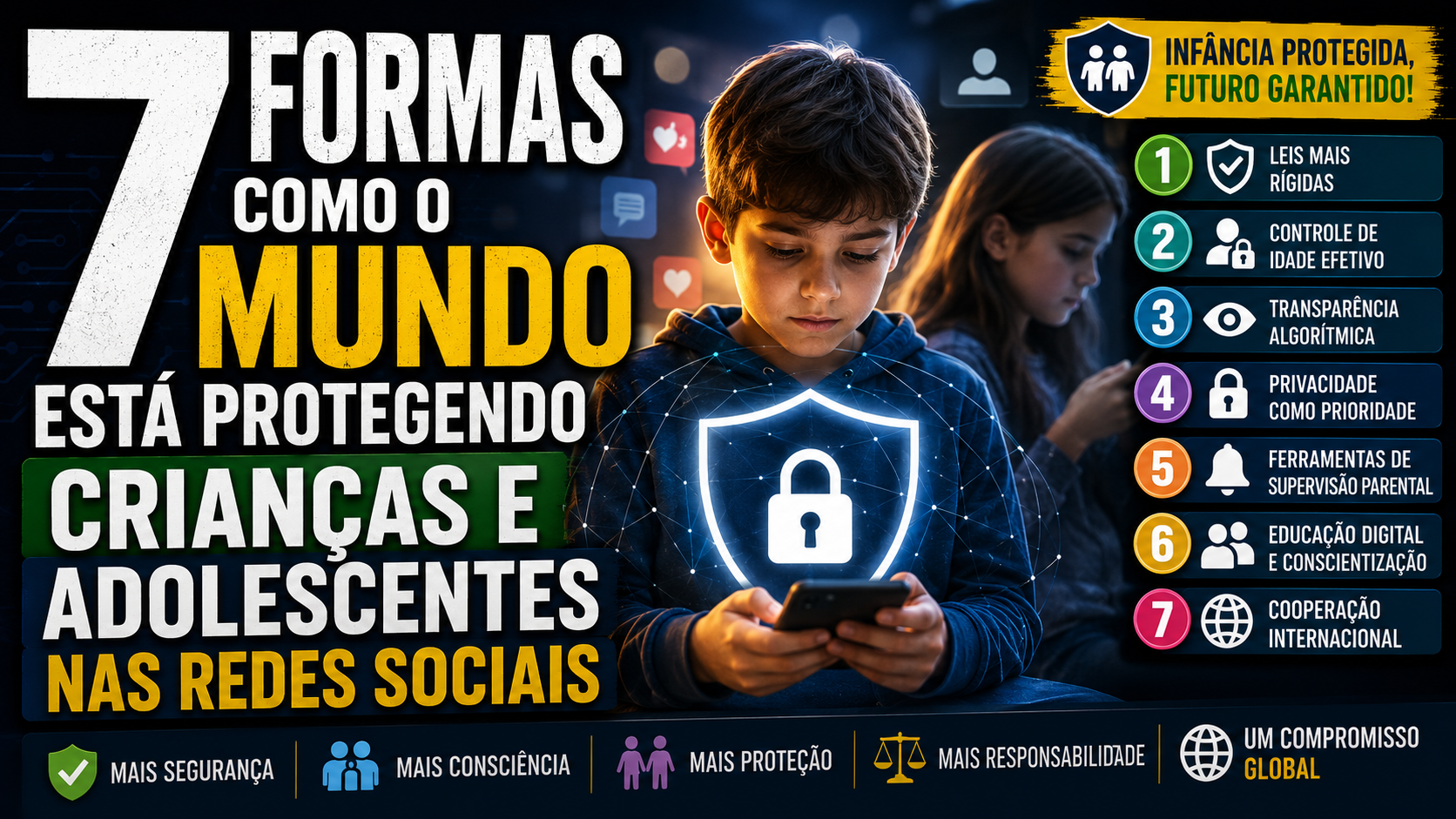 7 formas como o mundo está protegendo crianças e adolescentes nas redes sociais