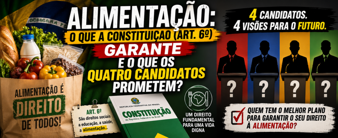 Alimentação é direito social: o que a Constituição garante e o que os 4 candidatos propõem